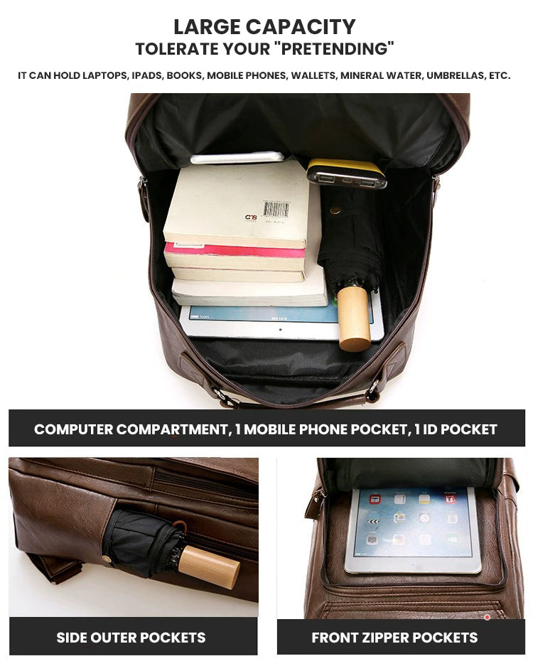 The Promis™ Luxe Backpack by Camel Mountain – 35L, Fits 14" Laptop
