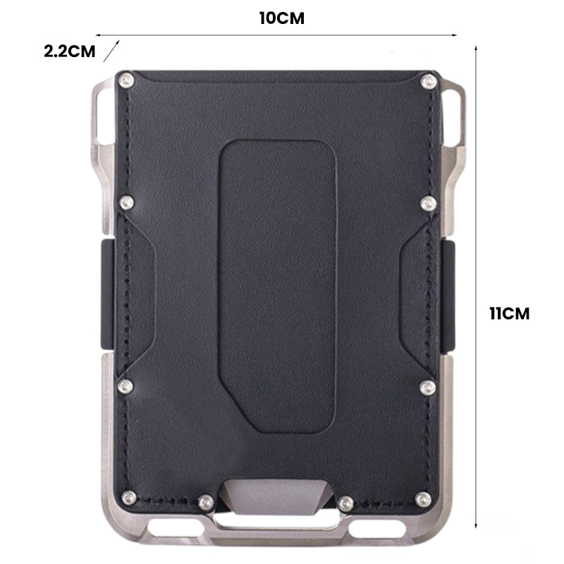The Trionis™ Prime Wallet by Camel Mountain – RFID Metal & Leather Card Holder
