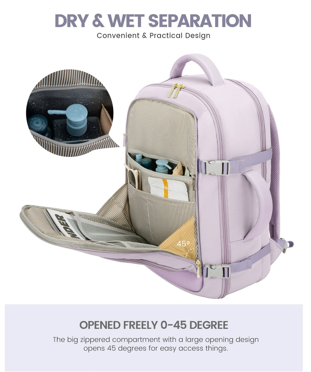The Xyra™ Prestige Backpack by Camel Mountain – 40L, Fits Up To 17" Laptop