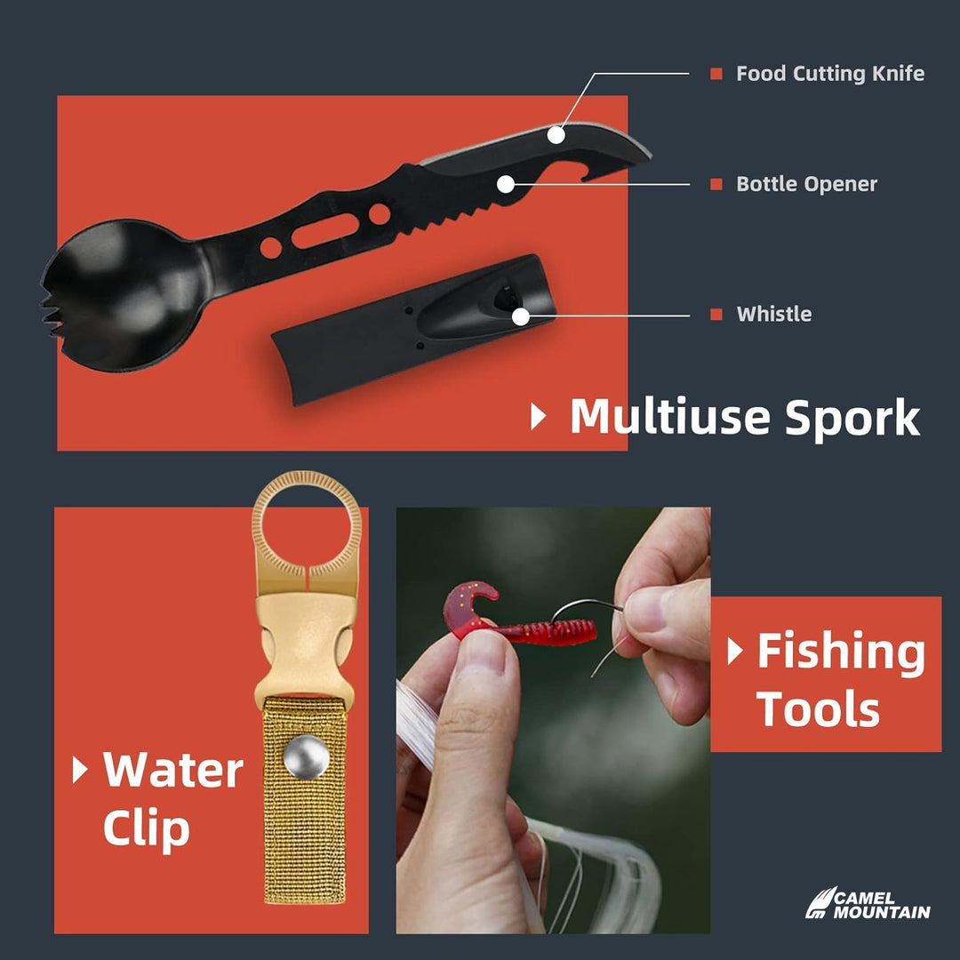 The Zoryon™ Premium Survival Tool Kit – 12-in-1 Tactical Outdoor Gear by Camel Mountain