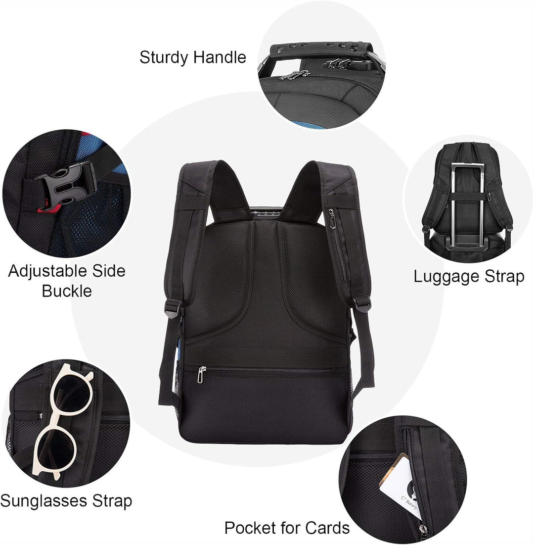 The Quinox™ Platinum Backpack by Camel Mountain – 40L & 45L, Fits 16" & 17" Laptops