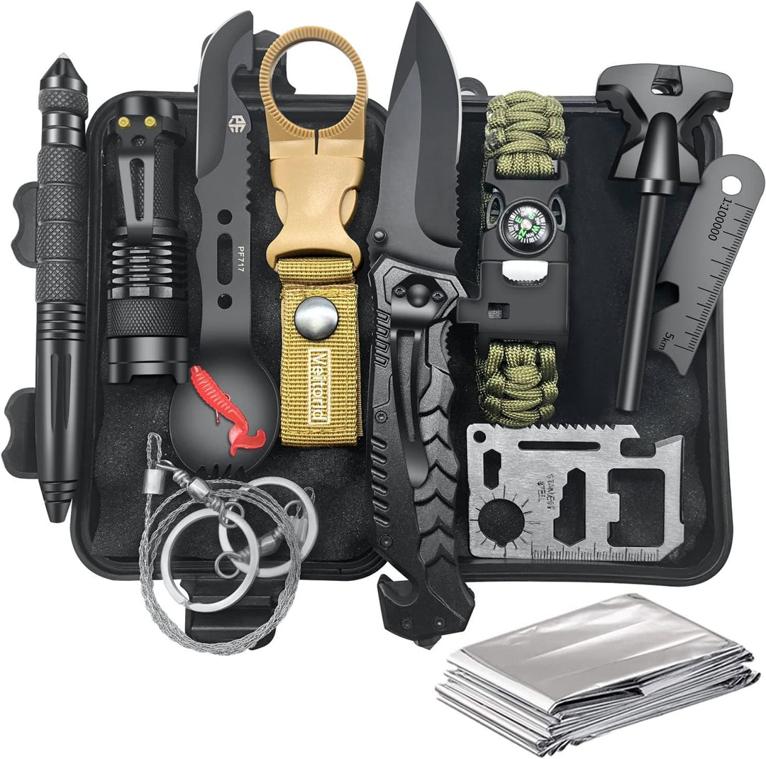 The Zoryon™ Premium Survival Tool Kit – 12-in-1 Tactical Outdoor Gear by Camel Mountain