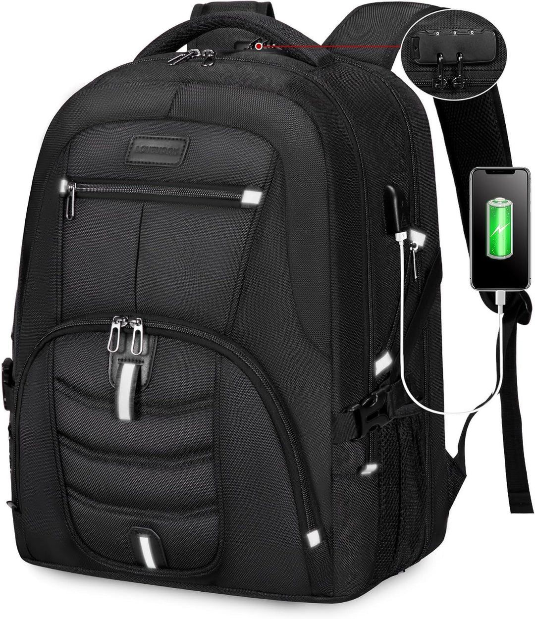 The Quinox™ Platinum Backpack by Camel Mountain – 40L & 45L, Fits 16" & 17" Laptops