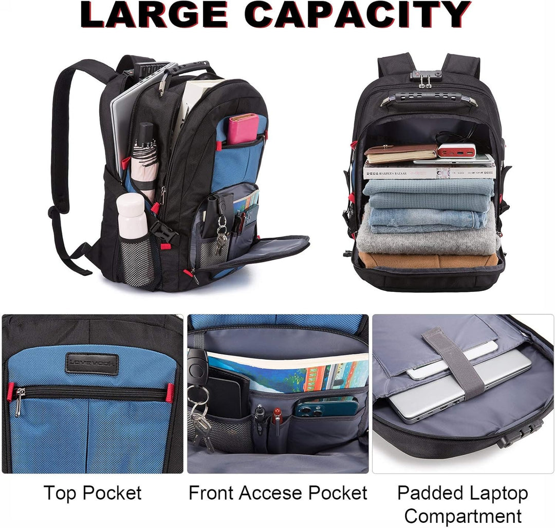 The Quinox™ Platinum Backpack by Camel Mountain – 40L & 45L, Fits 16" & 17" Laptops
