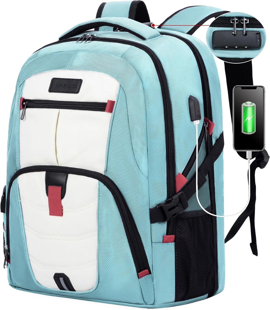 The Quinox™ Platinum Backpack by Camel Mountain – 40L & 45L, Fits 16" & 17" Laptops