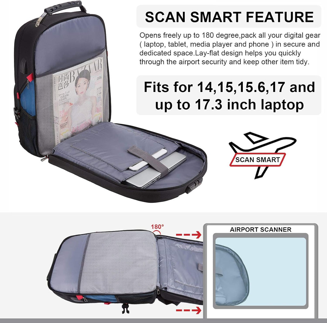 The Quinox™ Platinum Backpack by Camel Mountain – 40L & 45L, Fits 16" & 17" Laptops