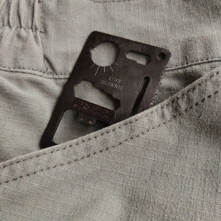 The Xenova™ Ultra Card Knife by Camel Mountain – 11-in-1 Stainless Steel Pocket Tool