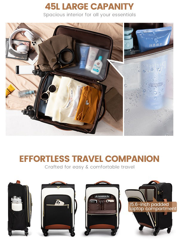 The Zymora™ Prime Suitcase by Camel Mountain – 45L, Fits Up To 16" Laptop