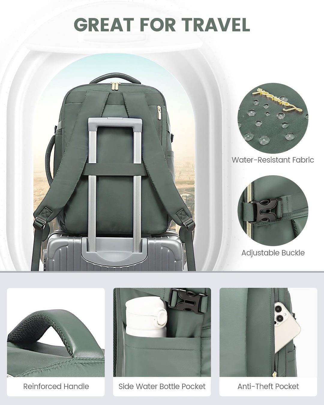 The Kronyx™ Advanced Backpack by Camel Mountain – 55L, Fits Up To 17" Laptop