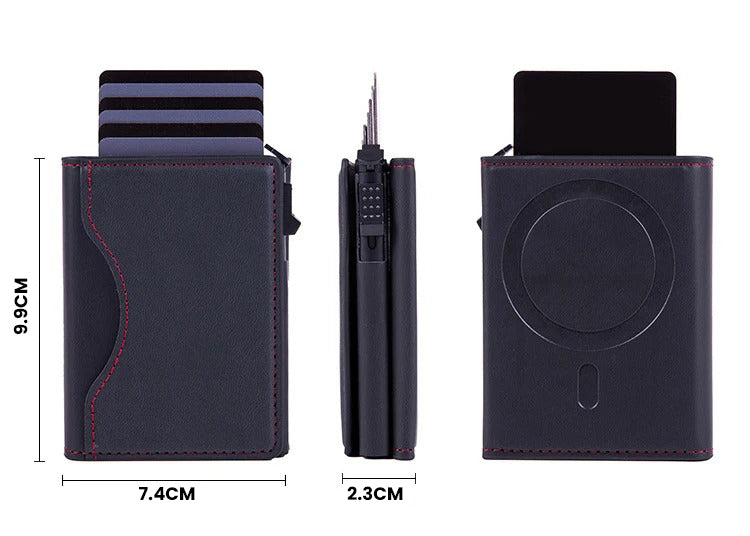 The Vaelix™ Prime Wallet by Camel Mountain – RFID Leather Magnetic Wallet