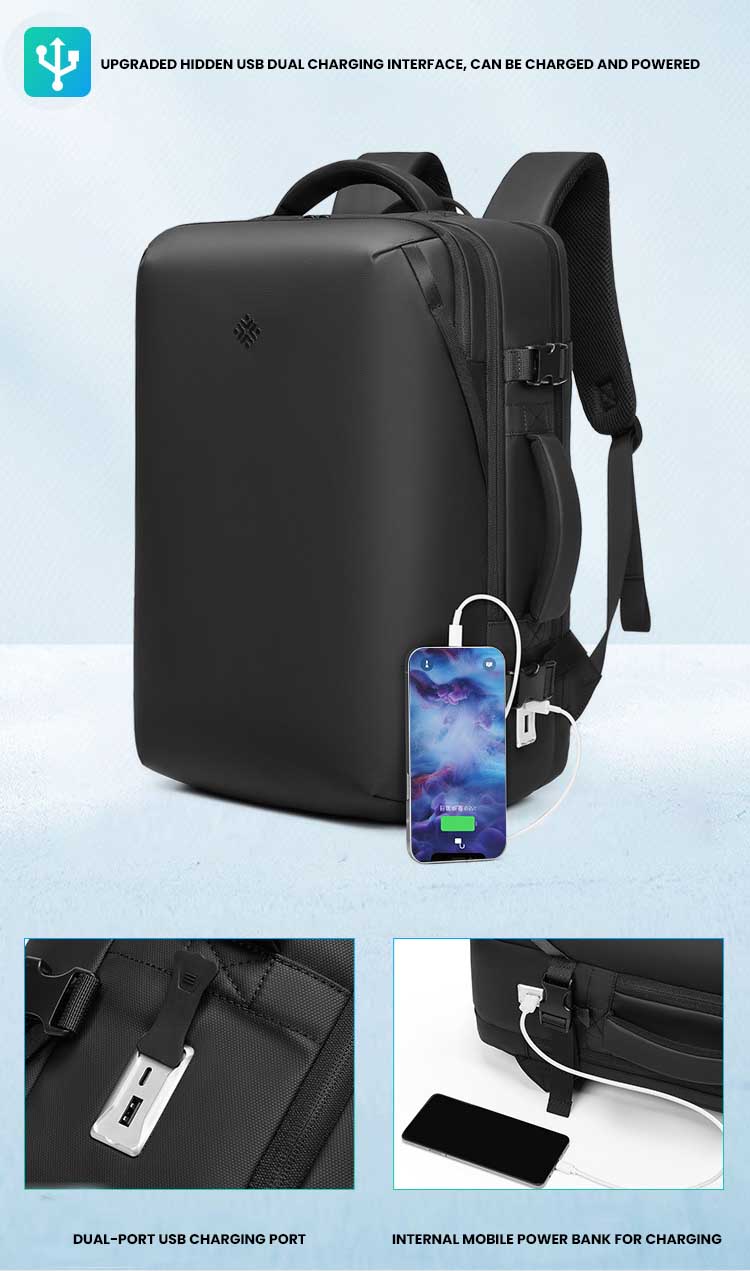The Kryton™ Max Quantum Backpack by Camel Mountain - 55L, Fits Up to 17" Laptop