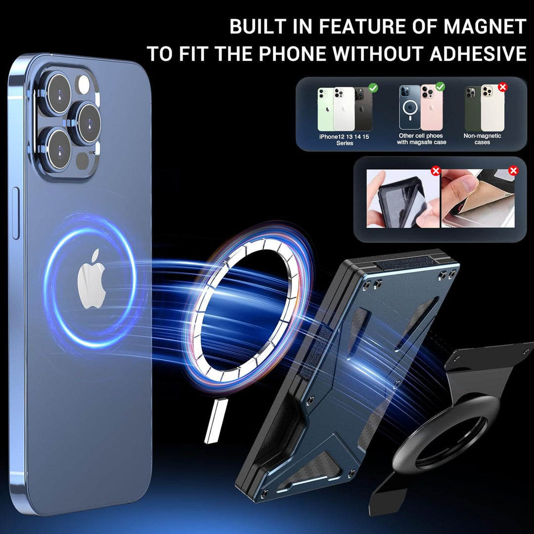 The Zayliron™ ProX Wallet by Camel Mountain – 0.08L, Ultra-Slim Magnetic Metal Wallet