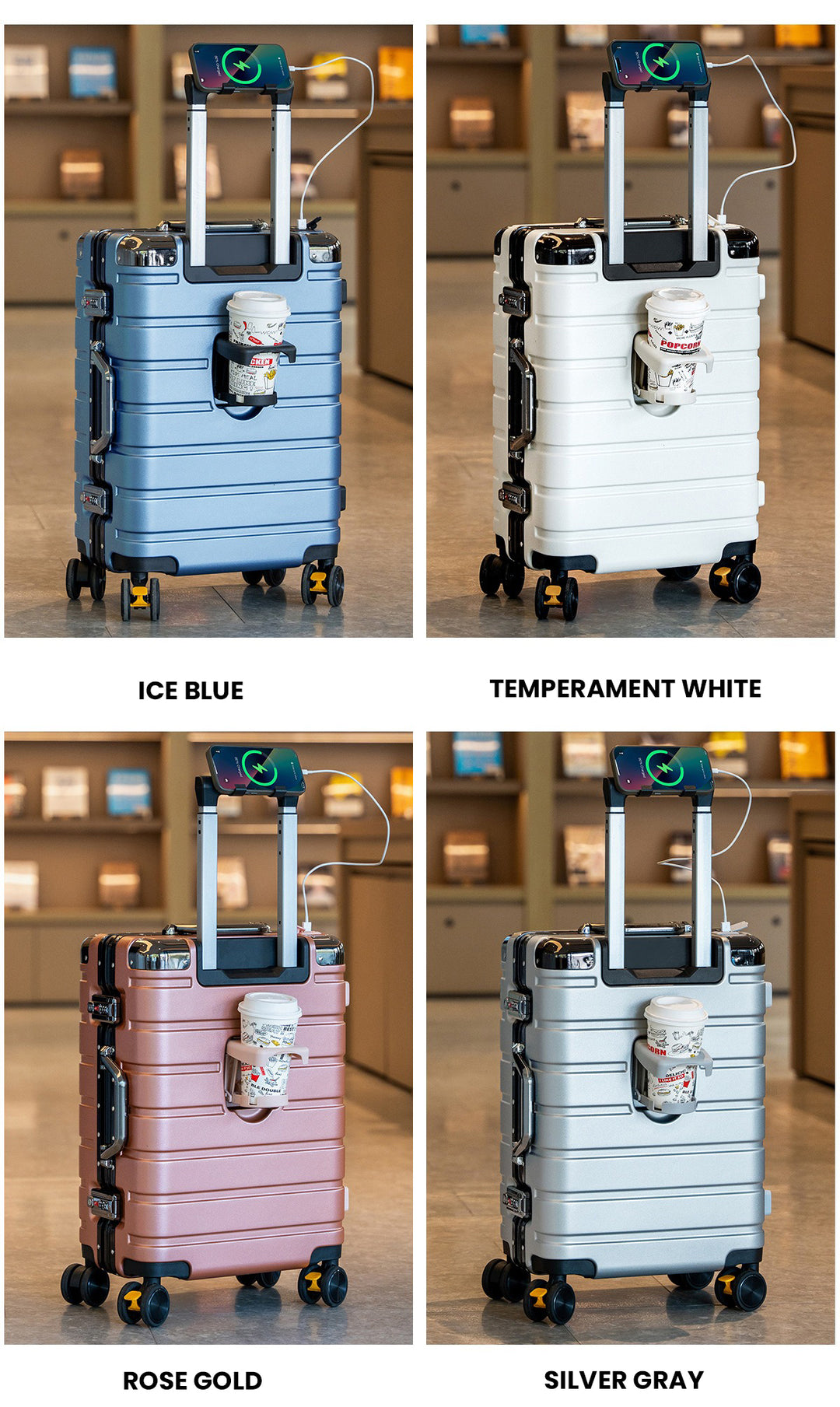 The Draynor™ Luxe Suitcase by Camel Mountain – Available in 20", 22", 24", and 26"