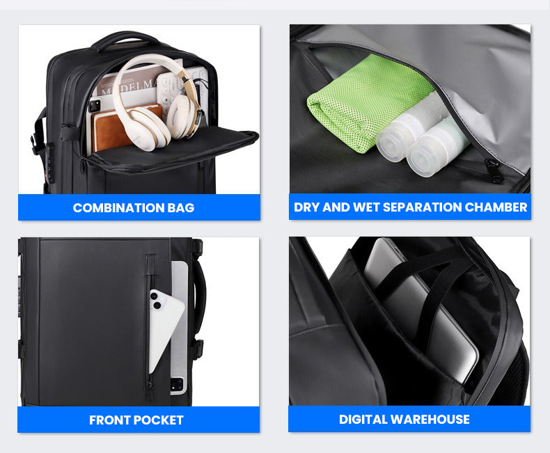 The Valtrex™ ProX Backpack by Camel Mountain –  35L, Fits Up To 16" Laptop