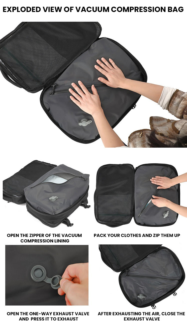 The Ytrion™ Advanced Vacuum Backpack by Camel Mountain –  45L, Fits Up To 16" Laptop