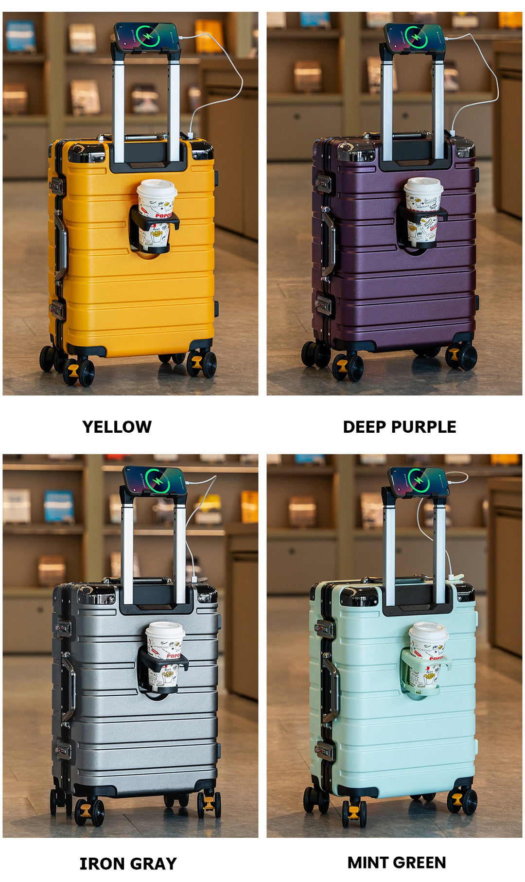 The Draynor™ Luxe Suitcase by Camel Mountain – Available in 20", 22", 24", and 26"