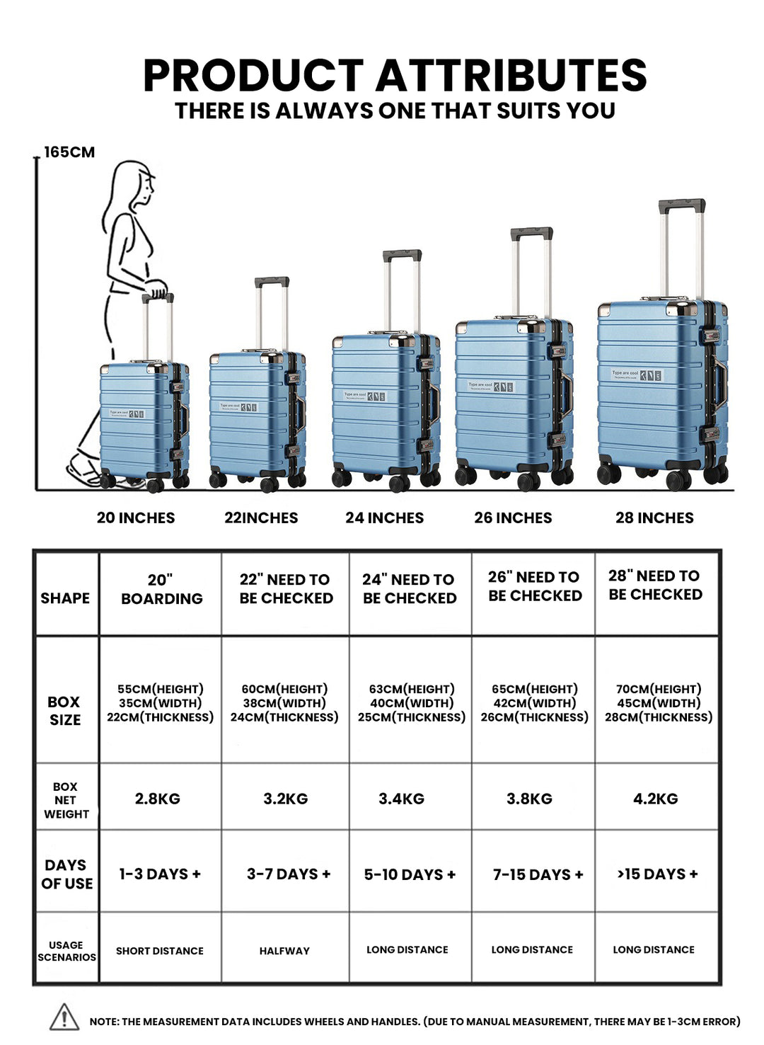 The Draynor™ Luxe Suitcase by Camel Mountain – Available in 20", 22", 24", and 26"