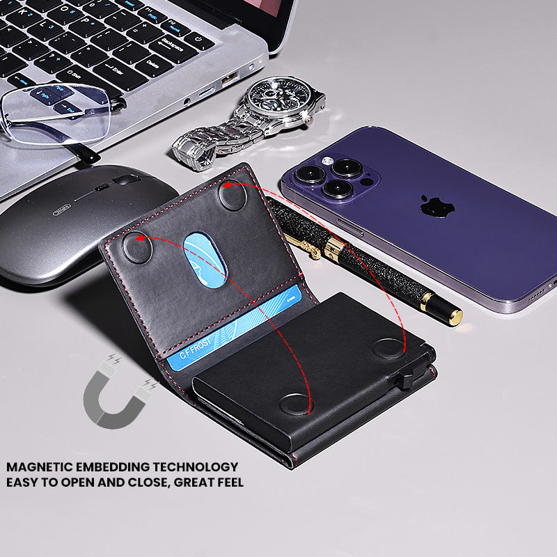 The Vaelix™ Prime Wallet by Camel Mountain – RFID Leather Magnetic Wallet