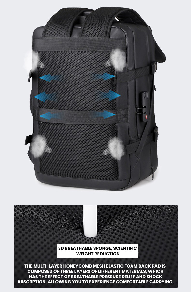 The Valtrex™ ProX Backpack by Camel Mountain –  35L, Fits Up To 16" Laptop