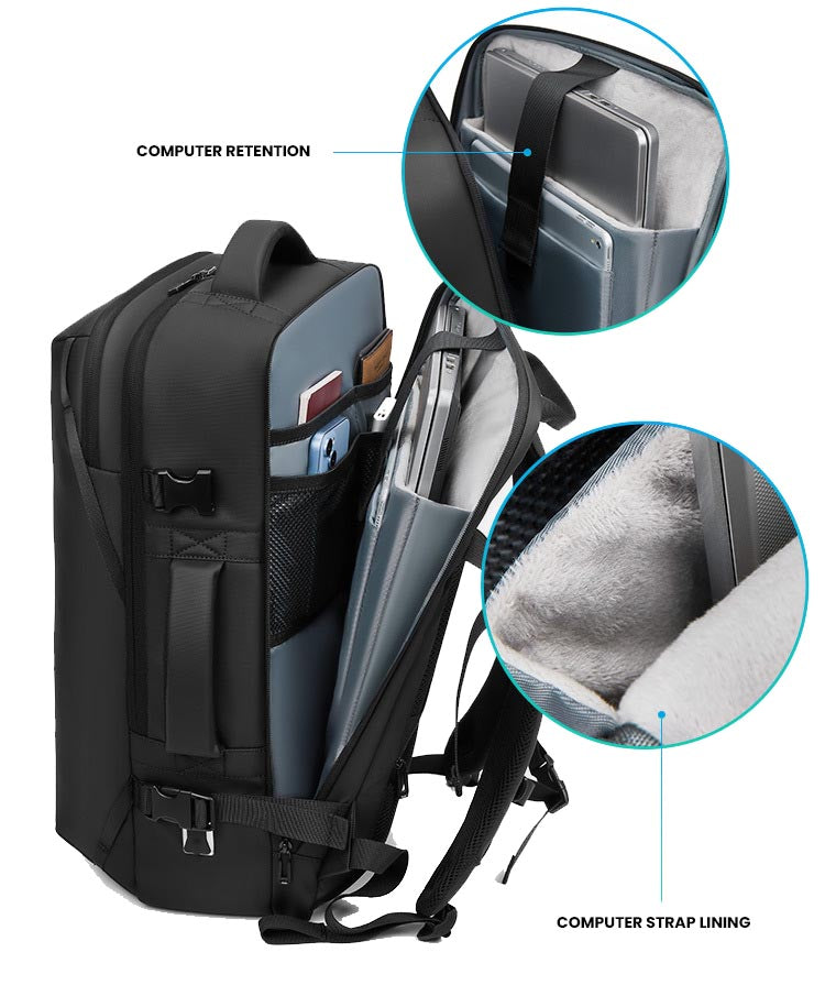 The Kryton™ Max Quantum Backpack by Camel Mountain - 55L, Fits Up to 17" Laptop