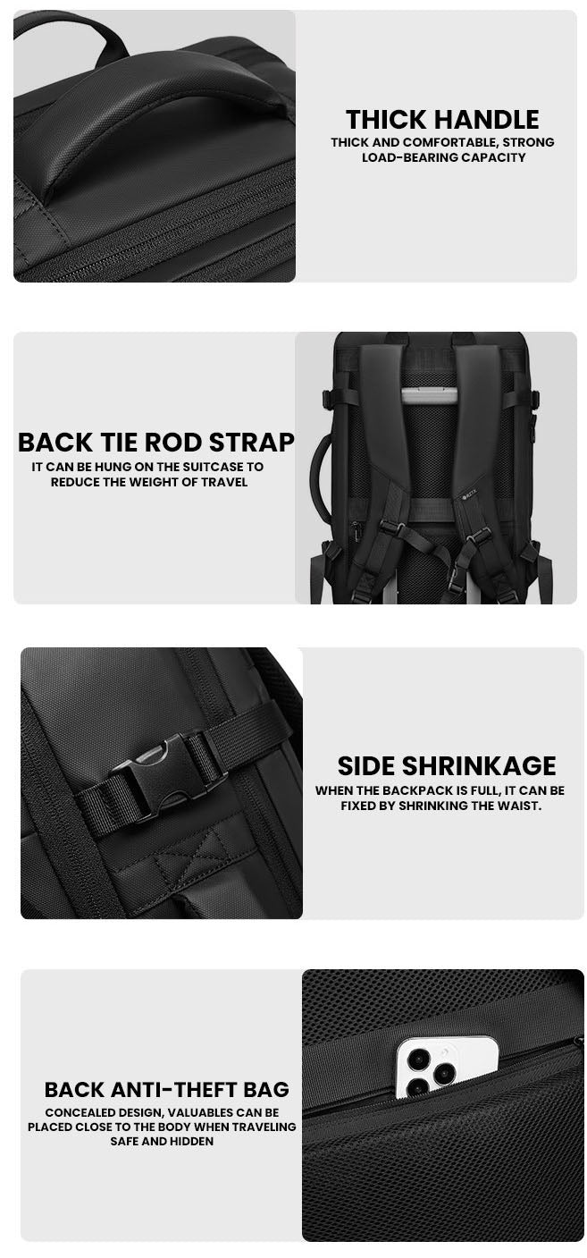The Kryton™ Max Quantum Backpack by Camel Mountain - 55L, Fits Up to 17" Laptop