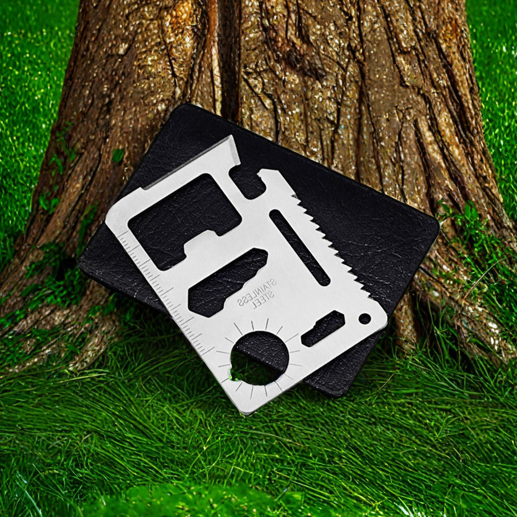 The Xenova™ Ultra Card Knife by Camel Mountain – 11-in-1 Stainless Steel Pocket Tool