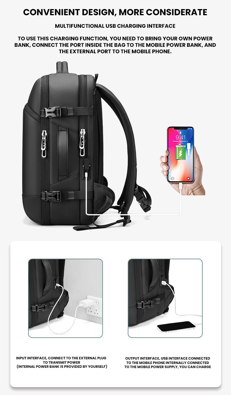 The Warrior™ Elite Backpack by Camel Mountain – 35L, Fits Up to 16" Laptop