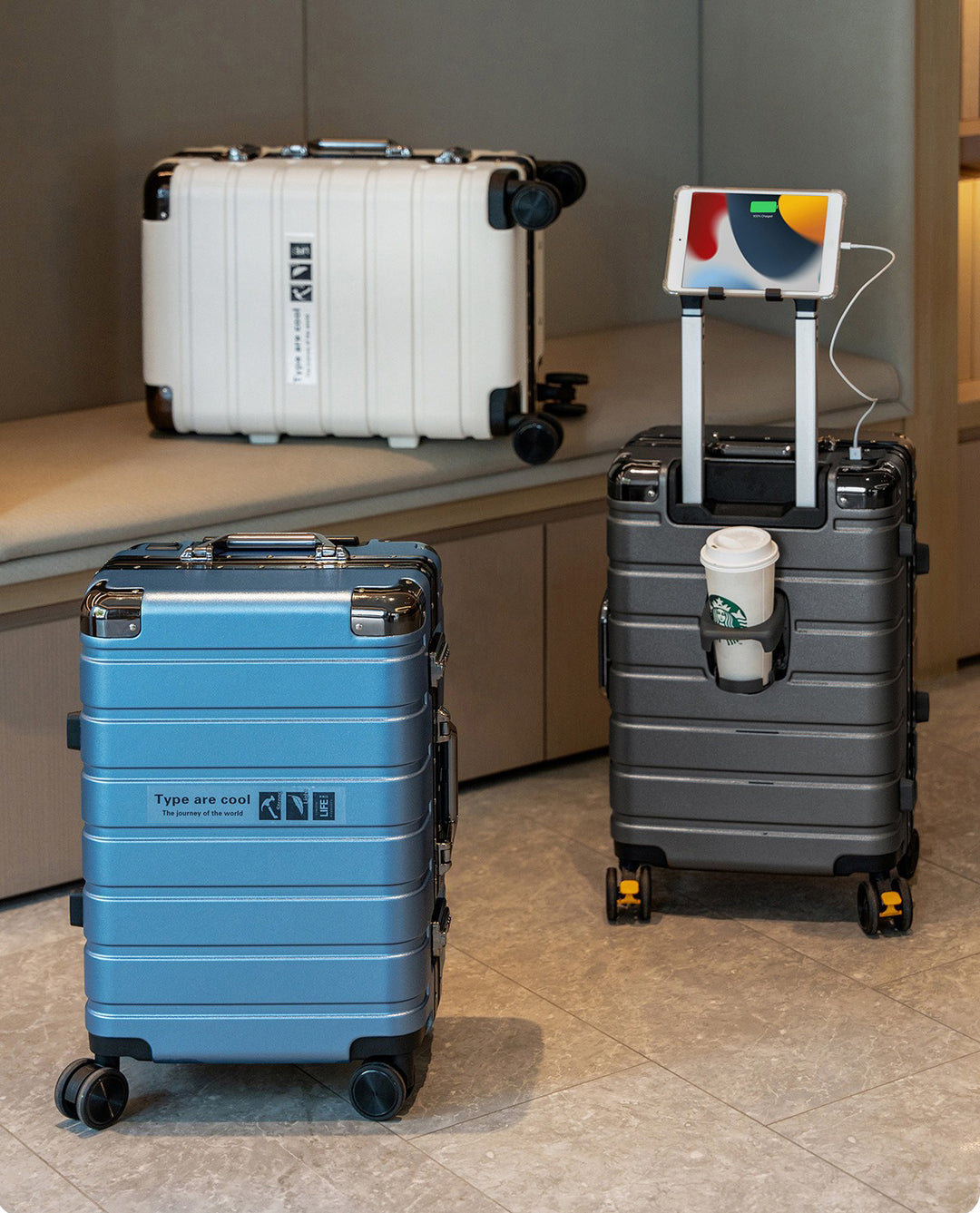 The Draynor™ Luxe Suitcase by Camel Mountain – Available in 20", 22", 24", and 26"