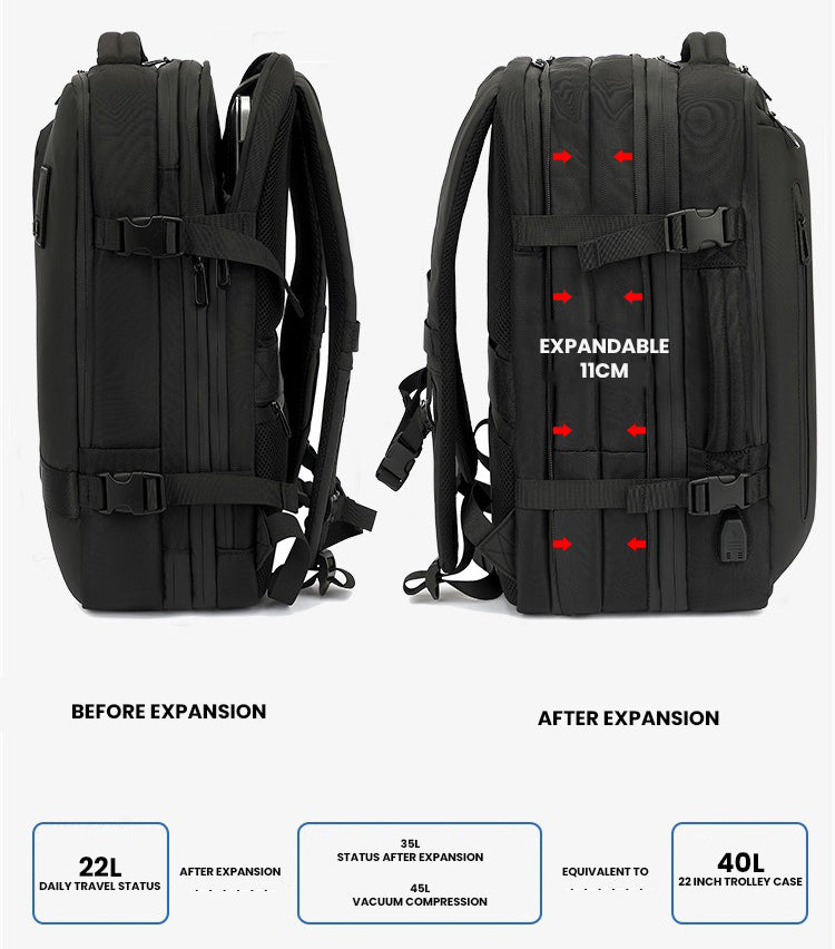 The Ytrion™ Advanced Vacuum Backpack by Camel Mountain –  45L, Fits Up To 16" Laptop