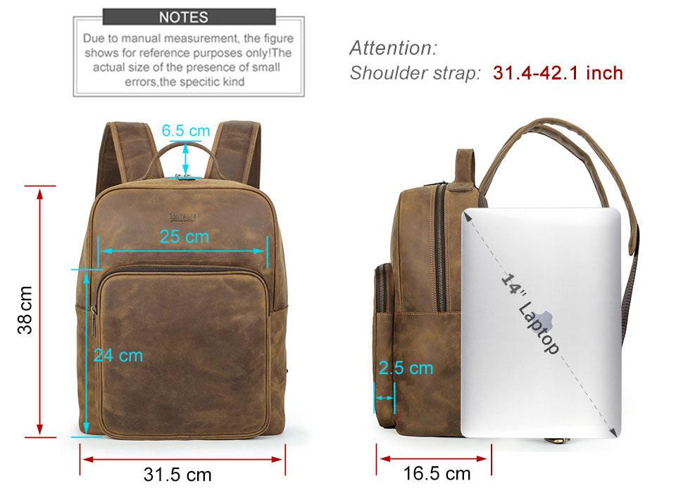 The Talionis™ Ultra Backpack by Camel Mountain – 35L, Fits 14" Laptop