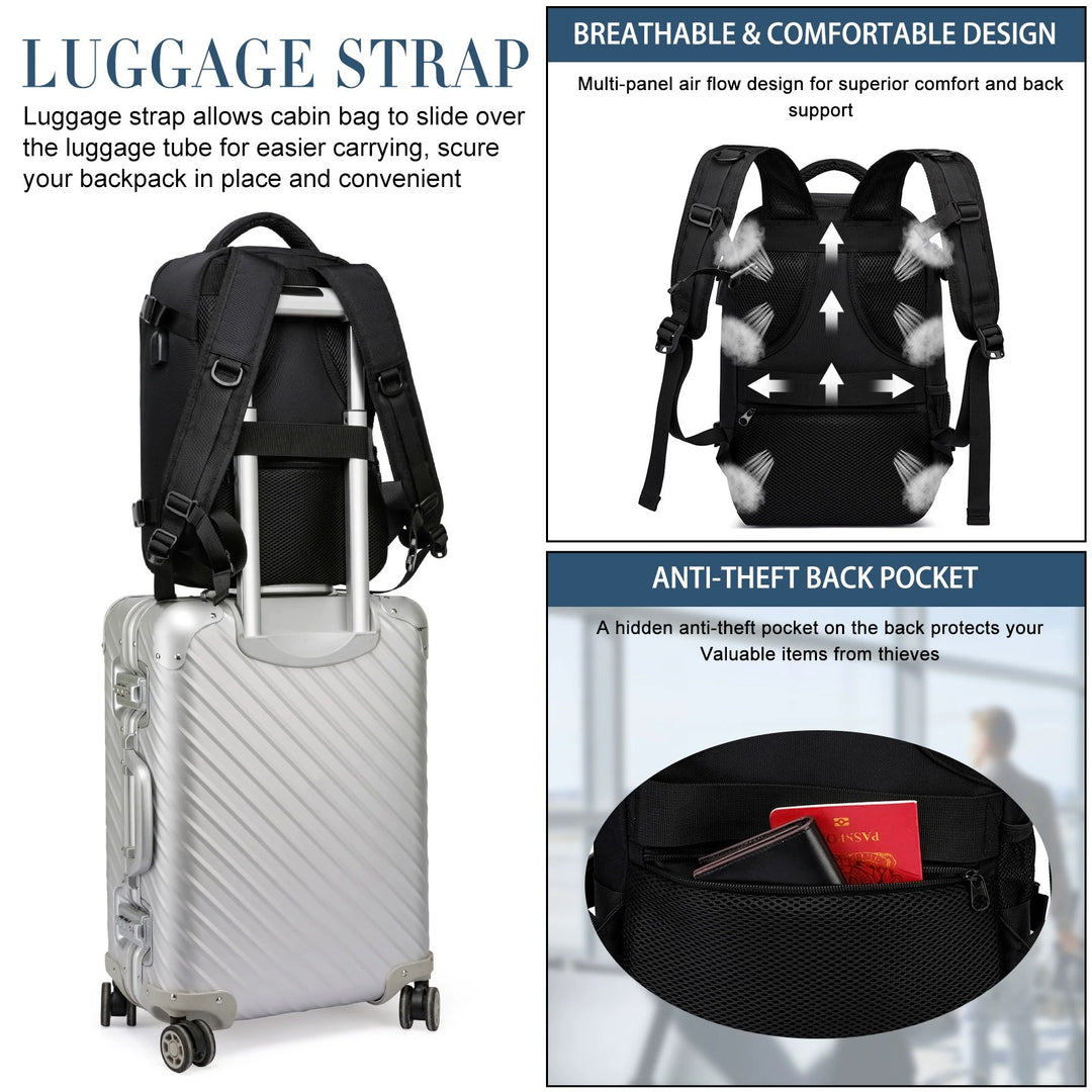 The Zyphron™ Elite Backpack by Camel Mountain –  35L, Fits Up To 16" Laptop