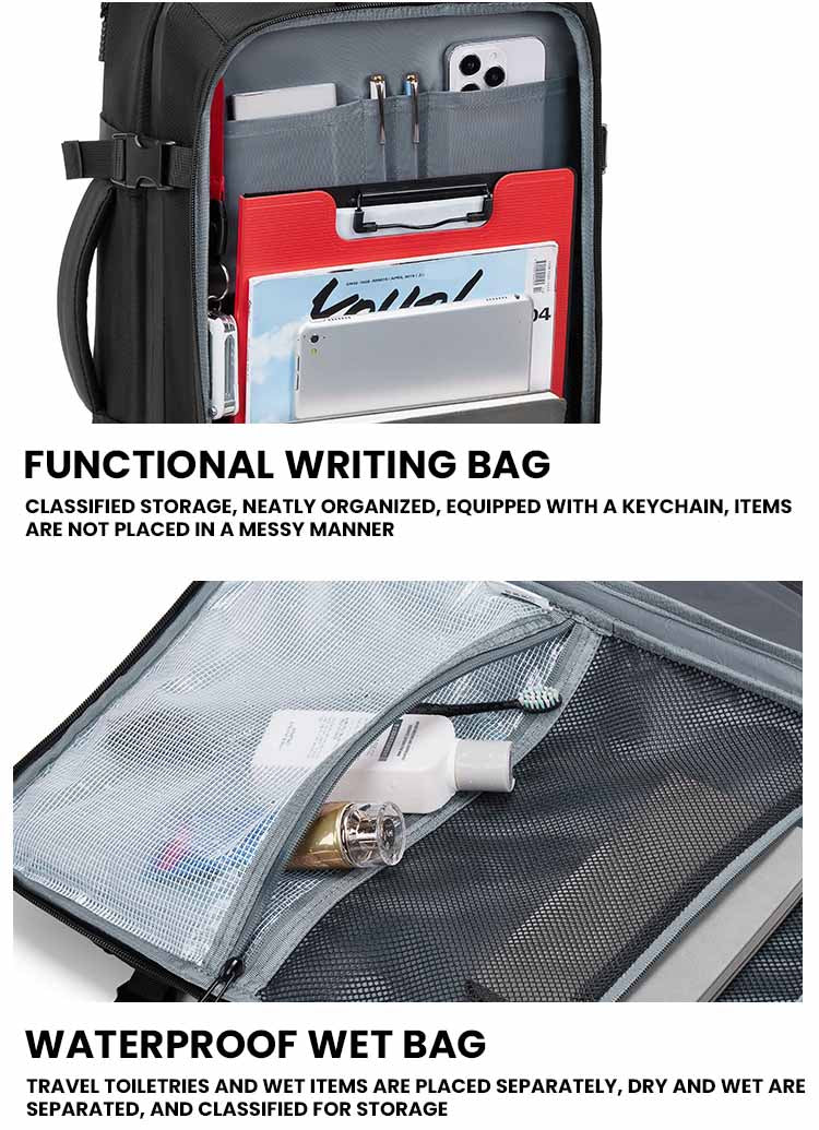 The Quanta™ ProX Vacuum Backpack by Camel Mountain – 35L, Fits Up to 16" Laptop