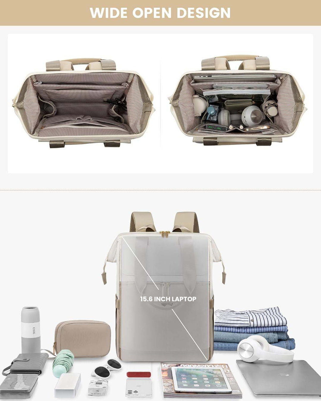 The Draton™ ProX Backpack by Camel Mountain – 55L, Fits Up To 16" Laptop