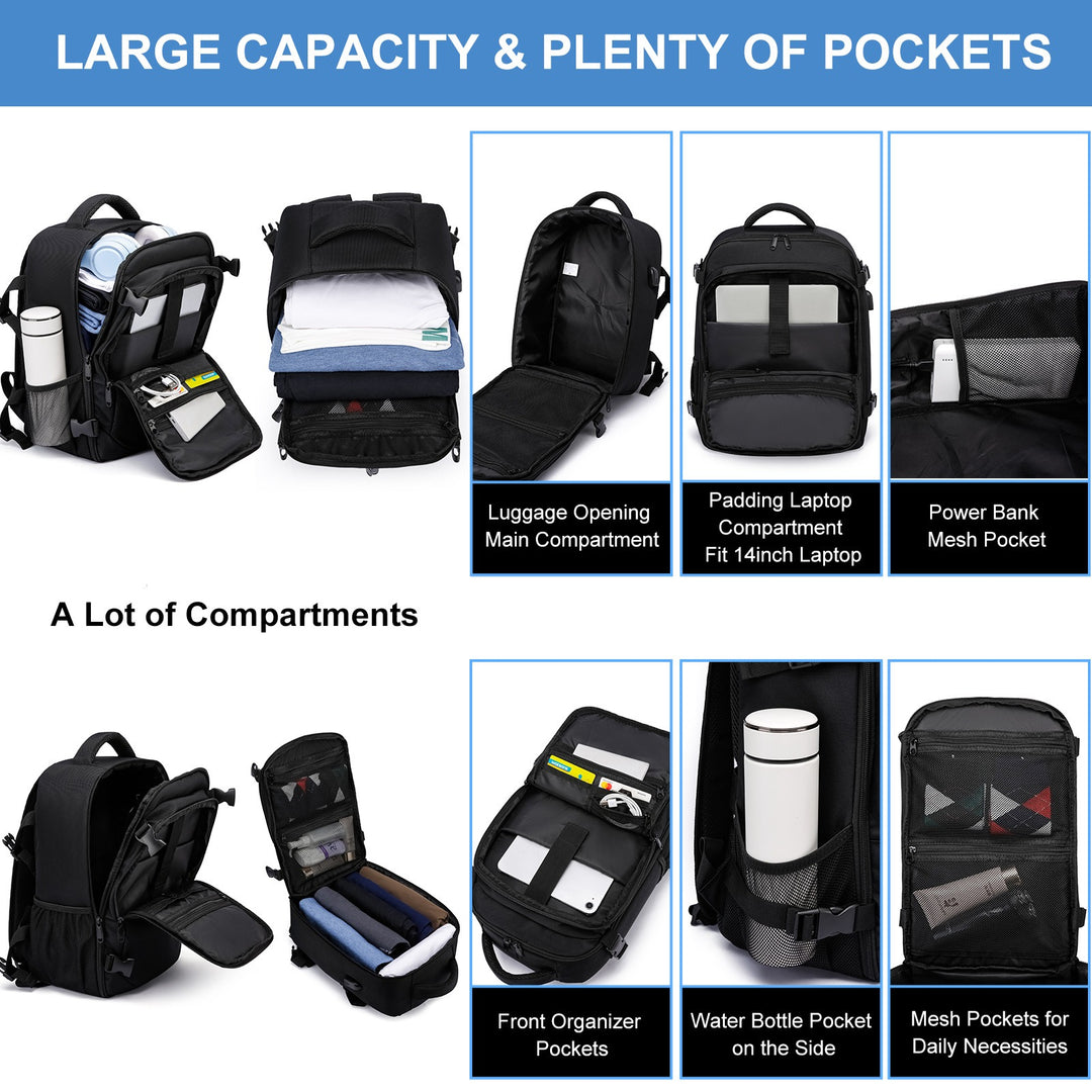 The Zyphron™ Elite Backpack by Camel Mountain –  35L, Fits Up To 16" Laptop