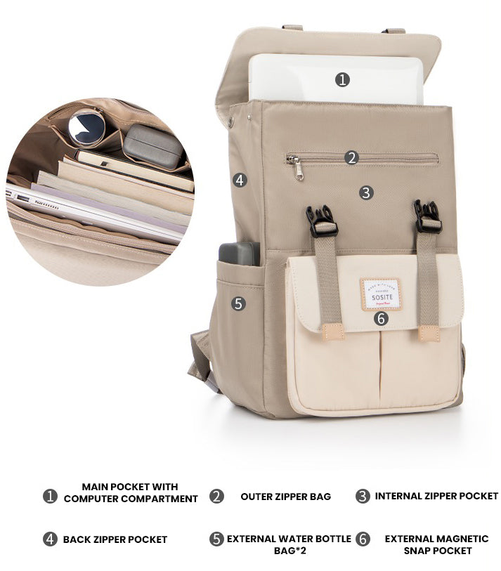 The Cyonis™ Evolve Backpack by Camel Mountain – 14L, Fits Up To 16" Laptop
