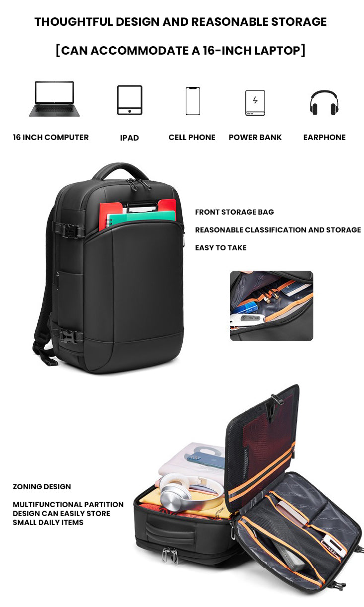 The Warrior™ Elite Backpack by Camel Mountain – 35L, Fits Up to 16" Laptop