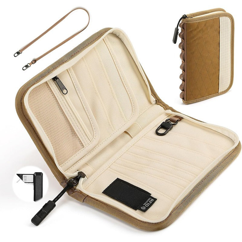 The Joryx™ Max Bag by Camel Mountain – 1L RFID Anti-Theft Passport Organizer
