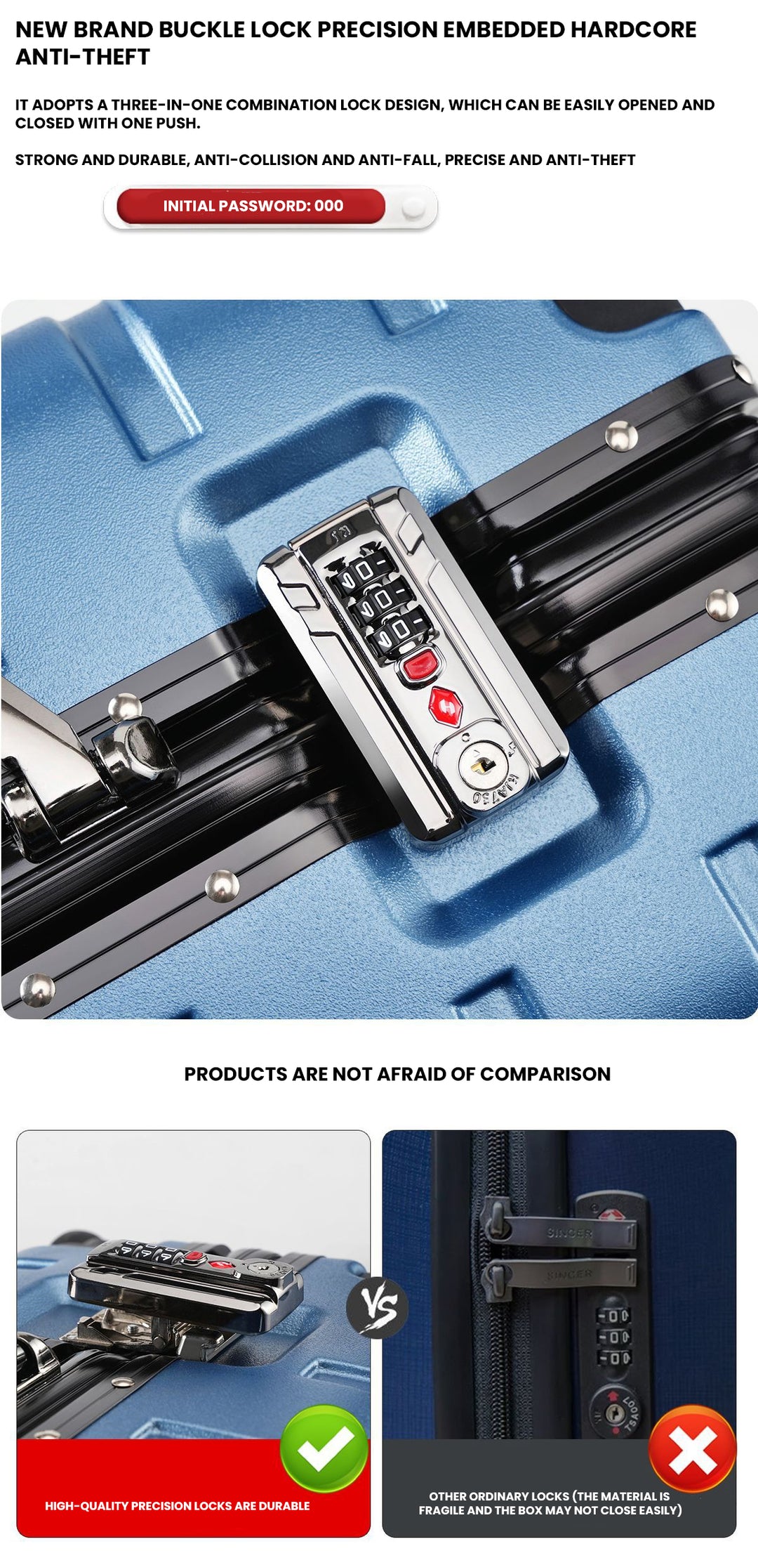 The Draynor™ Luxe Suitcase by Camel Mountain – Available in 20", 22", 24", and 26"