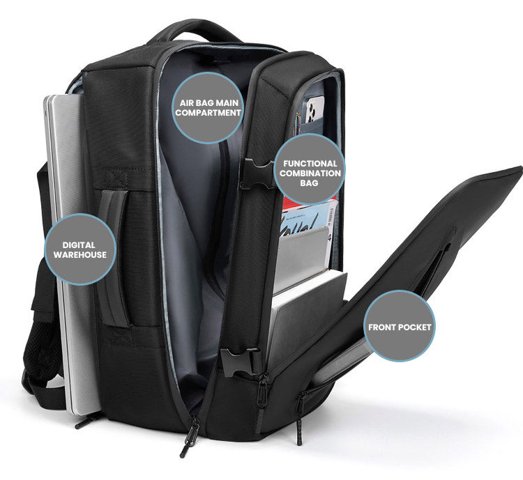 The Quanta™ ProX Vacuum Backpack by Camel Mountain – 35L, Fits Up to 16" Laptop