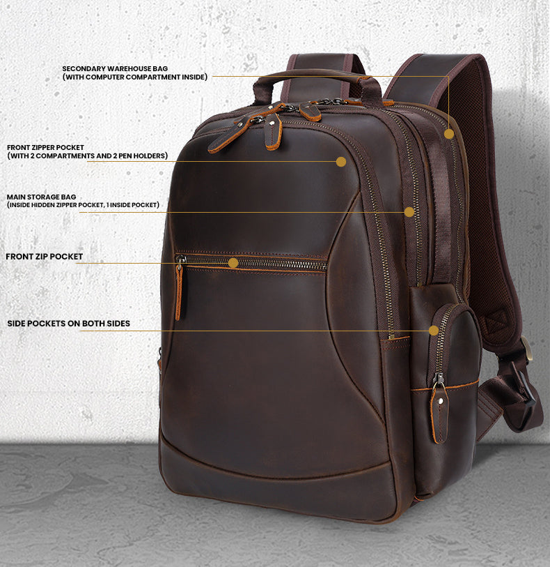 The Iridonar™ Quantum Backpack by Camel Mountain – 35L, Fits 16" Laptop