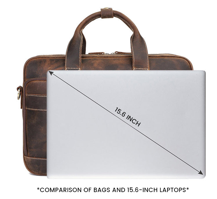 The Valley™ Max Bag – Genuine Leather Laptop Bag, 10L, Fits 15.6" Laptop