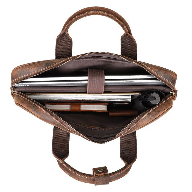 The Valley™ Max Bag – Genuine Leather Laptop Bag, 10L, Fits 15.6" Laptop