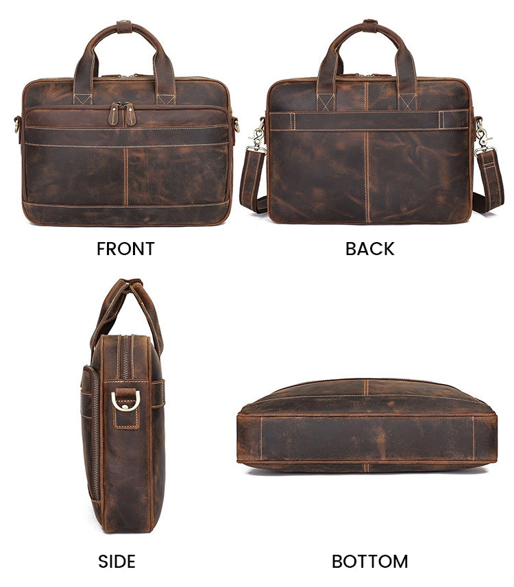 The Valley™ Max Bag – Genuine Leather Laptop Bag, 10L, Fits 15.6" Laptop