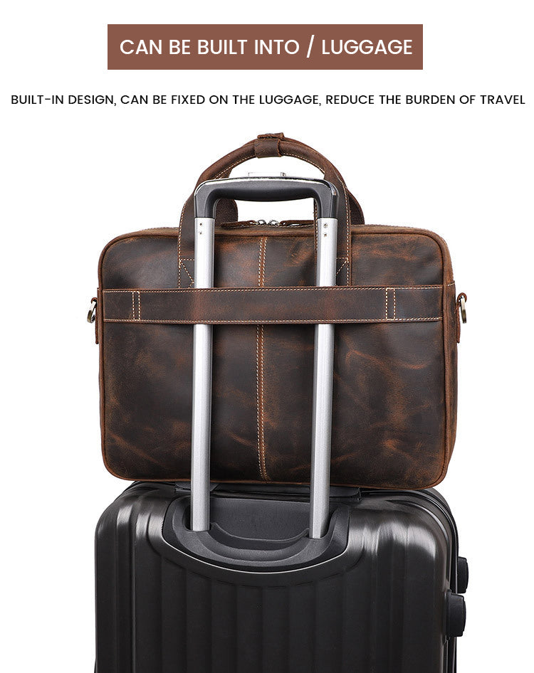 The Valley™ Max Bag – Genuine Leather Laptop Bag, 10L, Fits 15.6" Laptop