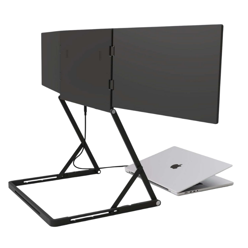 The Kyzelorn™ TriView Pro Laptop Monitor by Camel Mountain - Portable Triple USB Monitor System – Fits 14" / 15.6" / 18.5" Laptops