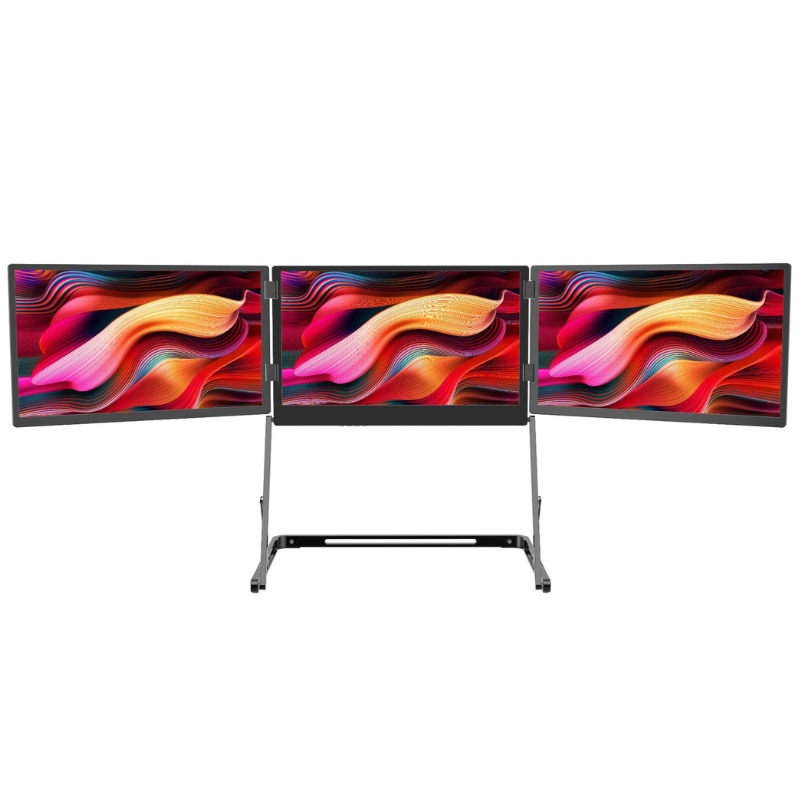 The Kyzelorn™ TriView Pro Laptop Monitor by Camel Mountain - Portable Triple USB Monitor System – Fits 14" / 15.6" / 18.5" Laptops
