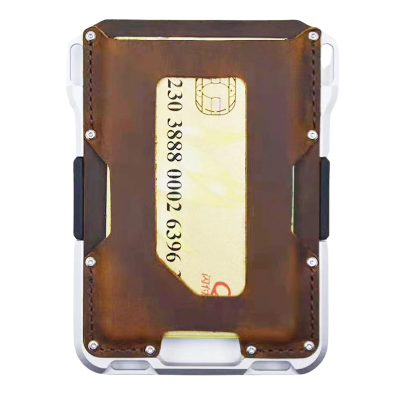 The Trionis™ Prime Wallet by Camel Mountain – RFID Metal & Leather Card Holder