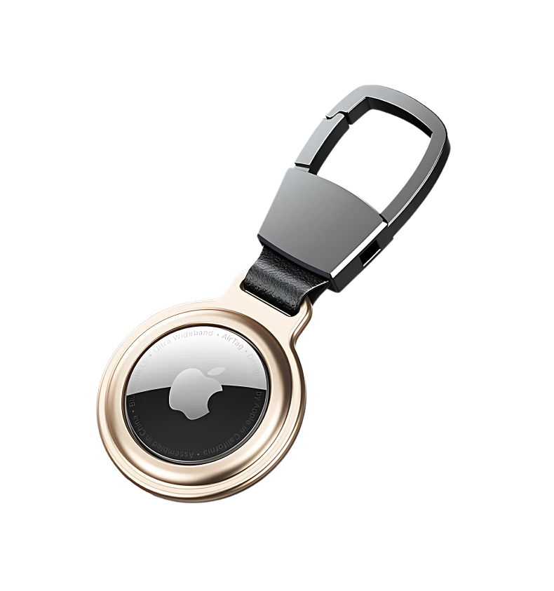 The Axynis™ Luxe Apple Airtag by Camel Mountain – Ultra Slim, Metal Keychain Case