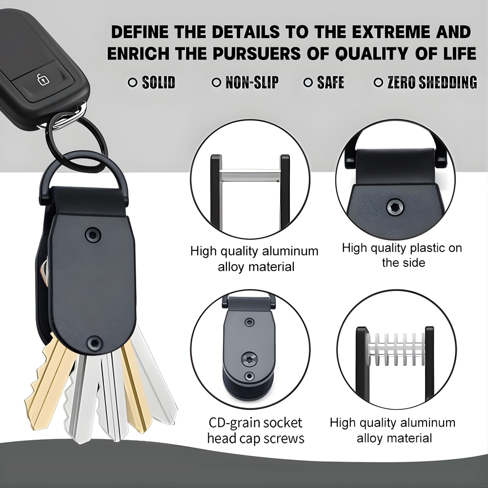 The Drelthion™ Elite Keychain by Camel Mountain – Compact Aluminum Key Organizer