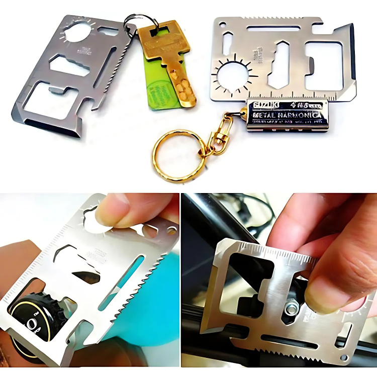 The Xenova™ Ultra Card Knife by Camel Mountain – 11-in-1 Stainless Steel Pocket Tool